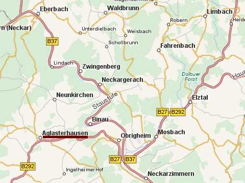 Landkarte: Aglasterhausen